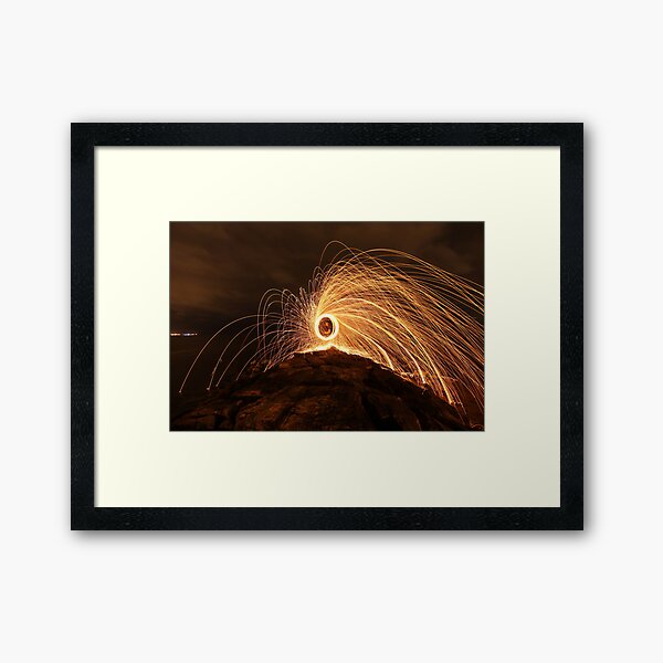 Experimental sparkles (Vertical) Framed Art Print