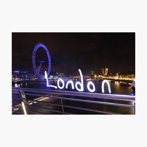 Lightpaint London Photographic Print