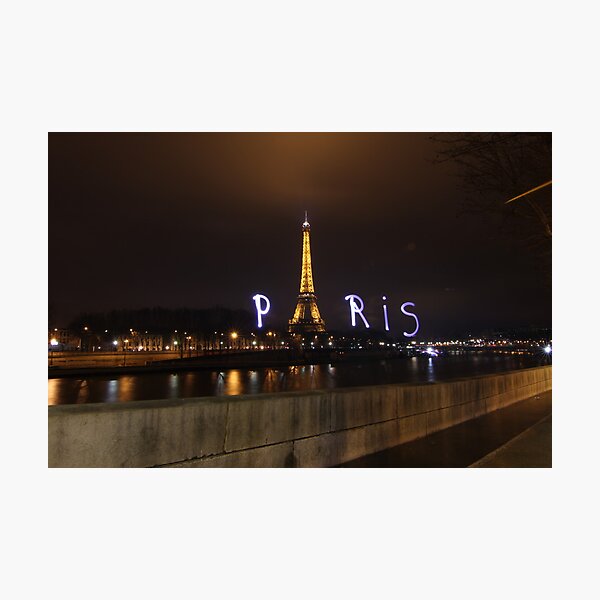 Lightpaint Paris Photographic Print