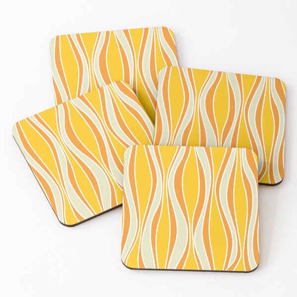 Item preview, Retro 60ies orange wave pattern designed and sold by UDDesign.