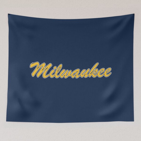 Item preview, Baseball Fan of Milwaukee Yellow and White on Blue designed and sold by gkillerb.