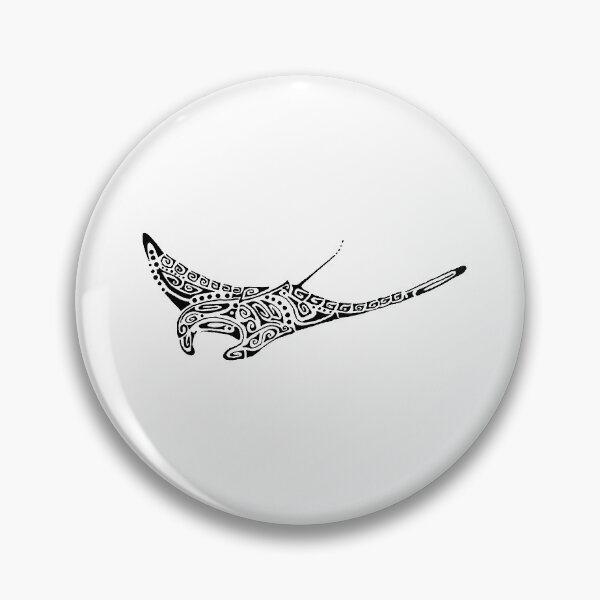 Item preview, Tattoo style black manta ray designed and sold by Zamen.