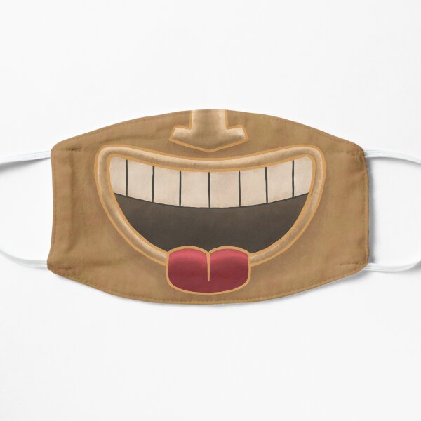 Caramel Tiki Smile Mask! (Red Tongue Version) Flat Mask