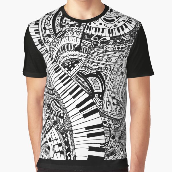 Item preview, Classical music doodle with piano keyboard designed and sold by UDDesign.