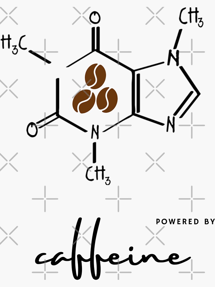 Coffee Caffeine Chemical Molecule Formula C8H10N4O2 T-Shirt-BN – Banazatee