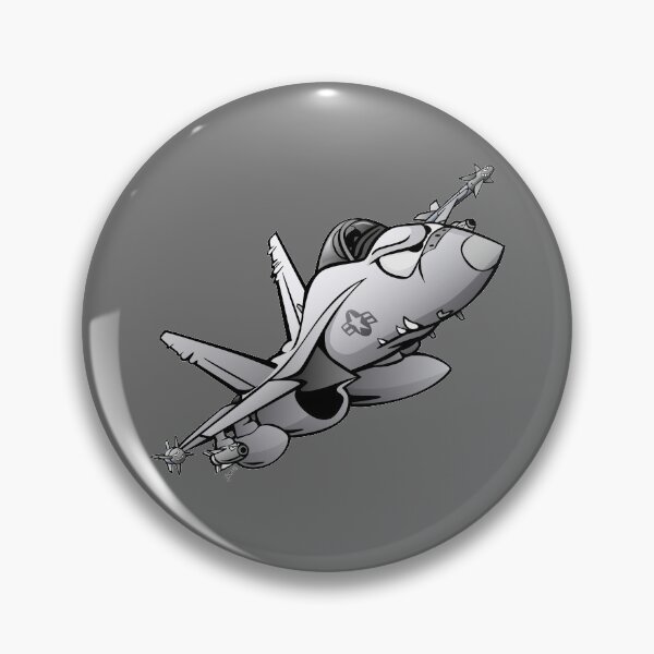 Item preview, F/A-18 Hornet Military Fighter Attack Jet Airplane Cartoon designed and sold by hobrath.