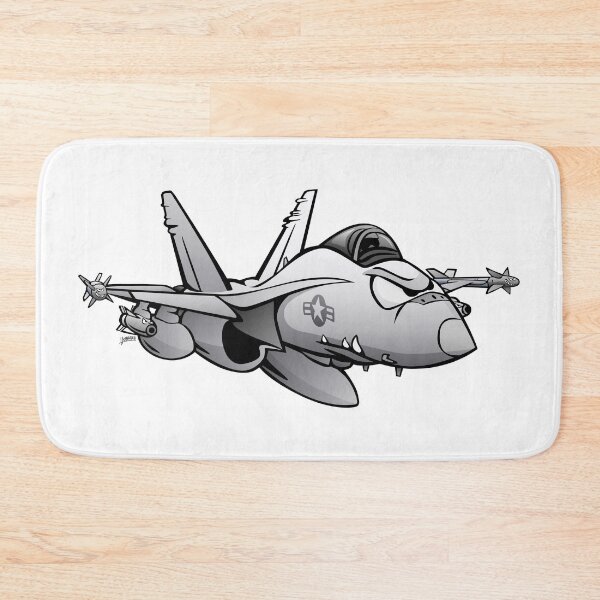 Item preview, F/A-18 Hornet Military Fighter Attack Jet Airplane Cartoon designed and sold by hobrath.