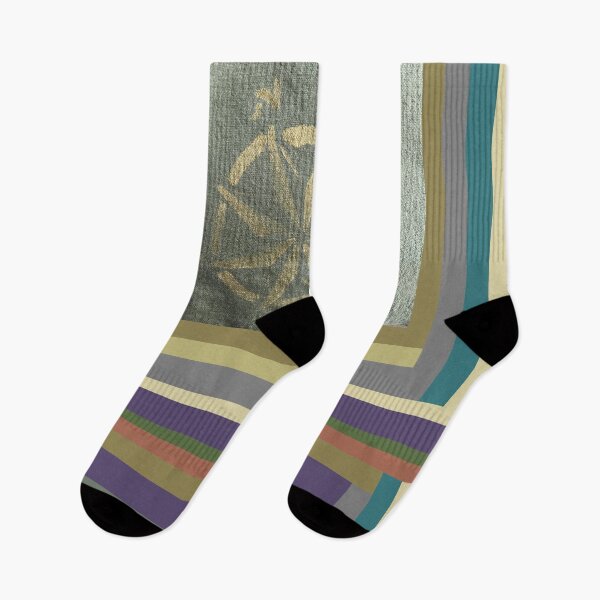 Item preview, Compass: painted in gold on hand dyed green fabric designed and sold by djrunnels.