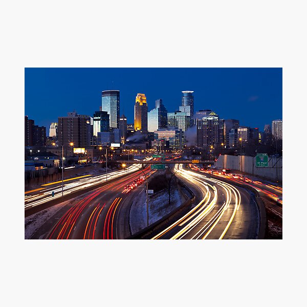 Minneapolis Night Lights 2 Photographic Print