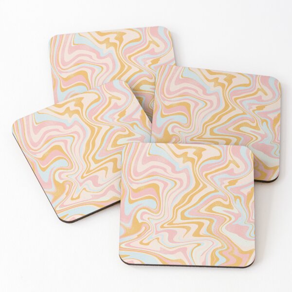 Item preview, Psychodelic Peach Pink Blue Aesthetic Pattern designed and sold by MarzStudio.