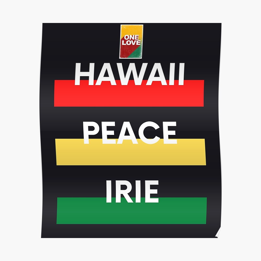 Peace And Unity One Love And Hawaiian Aloha Mask By Mistershaka Redbubble