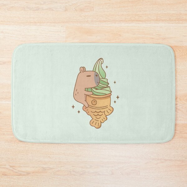 Item preview, Capybara with Matcha Taiyaki Ice cream  designed and sold by Miri-Noristudio.
