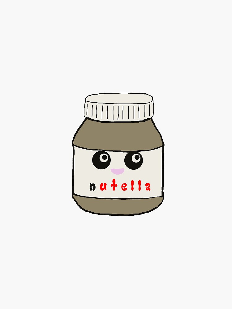 Nutella Jar Sticker By Kajjdesigns Redbubble