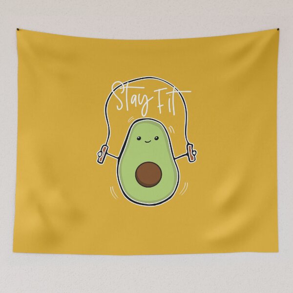 Item preview, Stay Fit - Cute Avocado Working Out designed and sold by GrimButterfly.