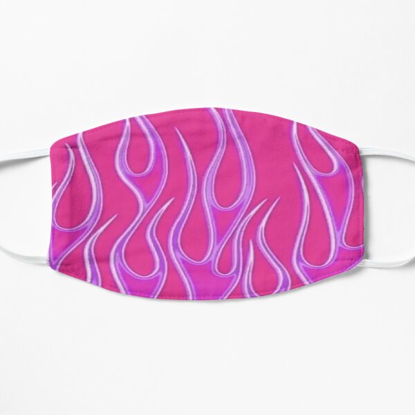 pink flames Flat Mask
