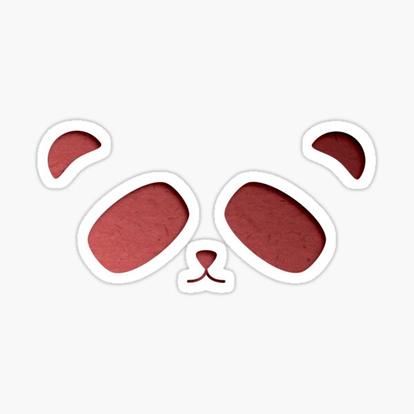 Red Panda Paper Cutout Sticker