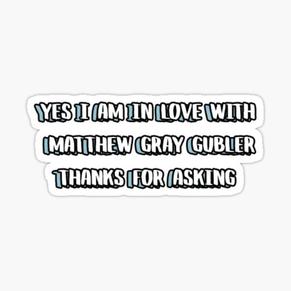 matthew gray gubler Sticker