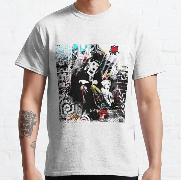 A dog's life Charlie Chaplin peinture moderne style pop art Classic T-Shirt