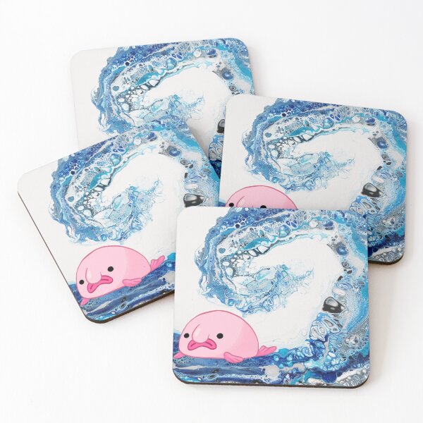 Item preview, Abstract wave and a blobfish designed and sold by Awesomefamily.