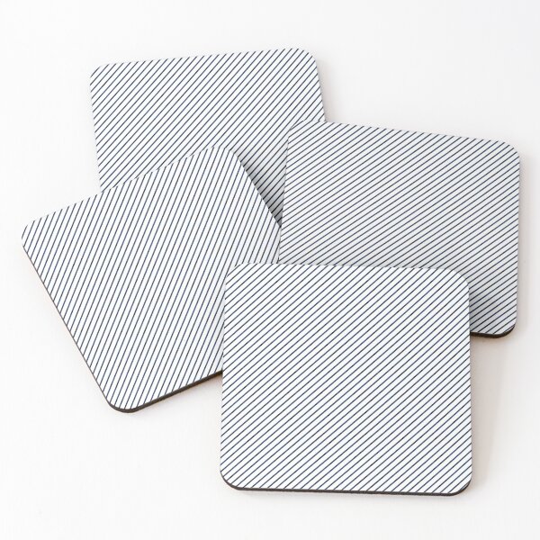 Item preview, Navy Blue shades and White Striped designed and sold by ArtHanbal.
