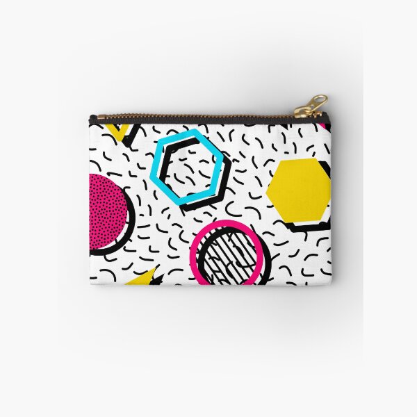 Item preview, Abstract retro colorful orange, blue and pink 80s memphis style geometrical pattern designed and sold by UDDesign.