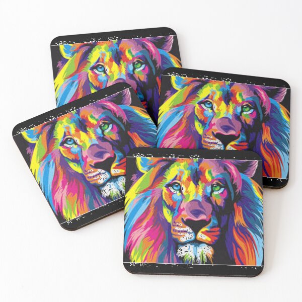 Item preview, Colorful Lion Art designed and sold by Jonah Russell.