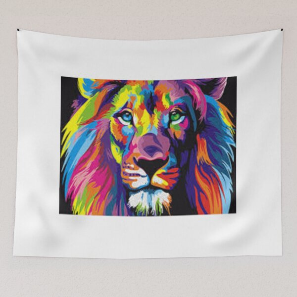 Item preview, Colorful Lion Art designed and sold by Jonah Russell.