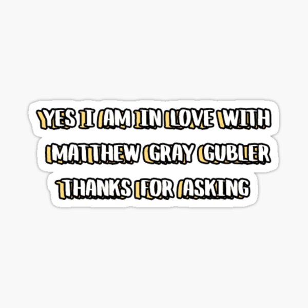matthew gray gubler Sticker