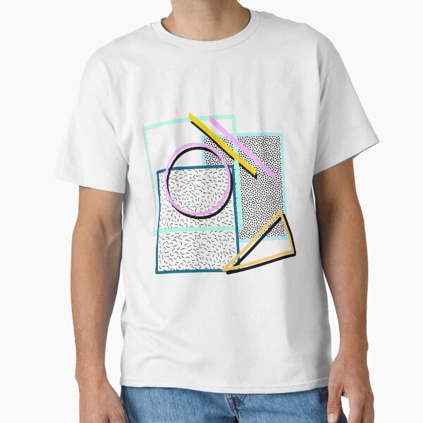 Item preview, Abstract retro colorful orange, blue and pink 80s memphis style geometrical objects designed and sold by UDDesign.