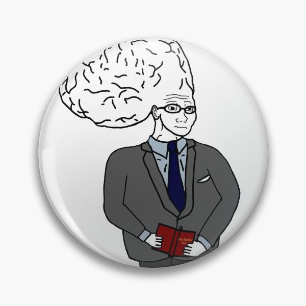Item preview, big brain wojak designed and sold by moonman1232141.