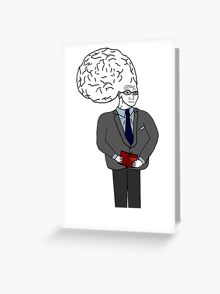 Big Brain Wojak Greeting Card By Moonman1232141 Redbubble