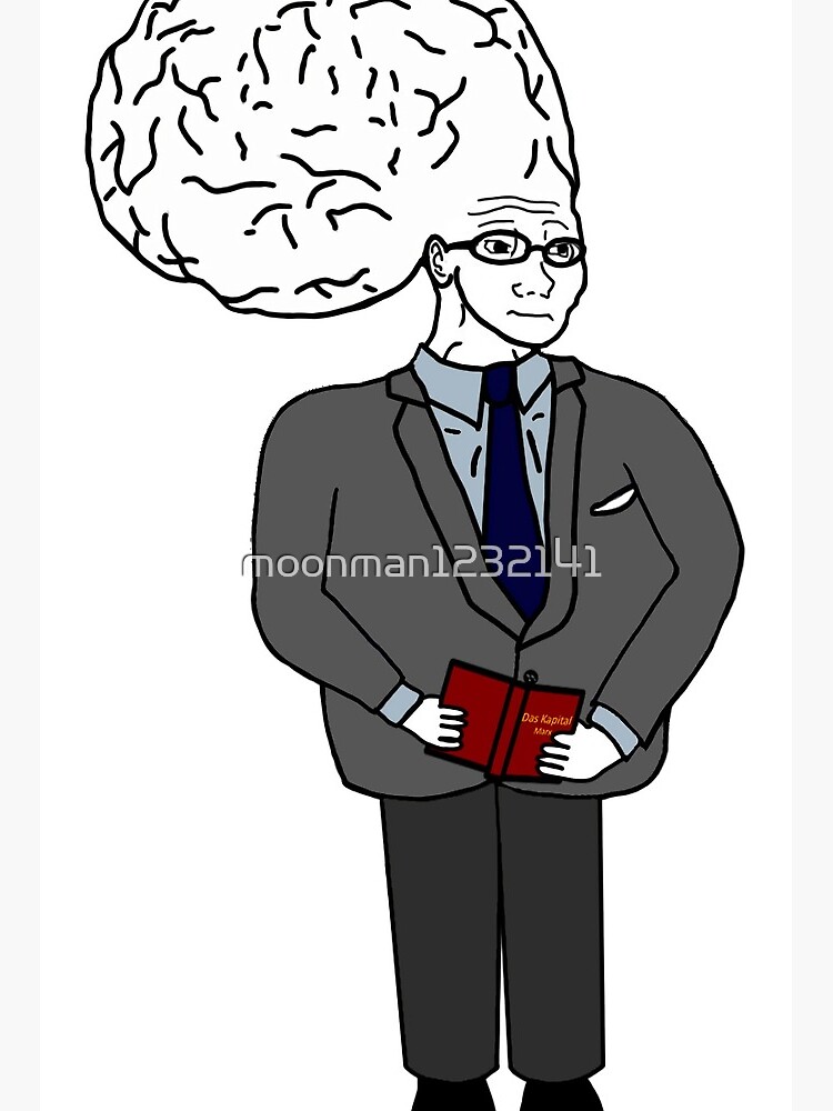 Big Brain Wojak Art Board Print By Moonman1232141 Redbubble