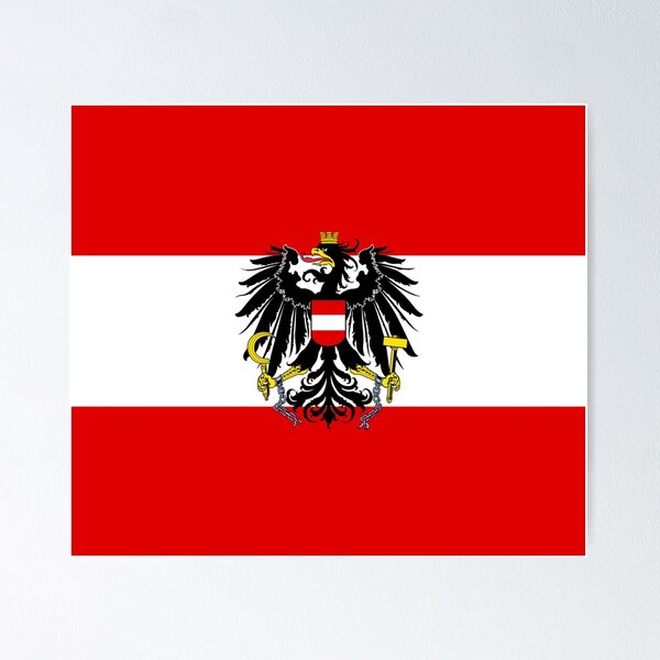 Item preview, Austrian State Flag - FLAG0044 designed and sold by 3-Starfish.
