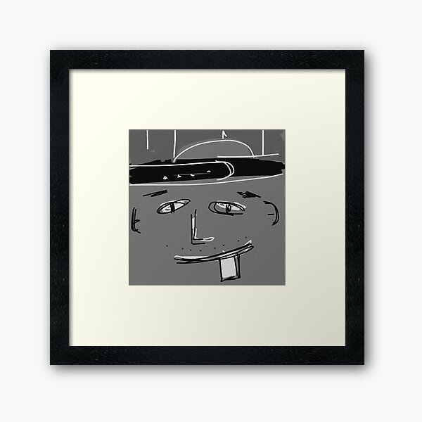 Grey kid Framed Art Print