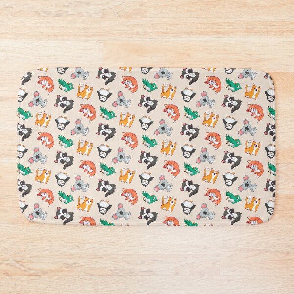 Item preview, Kawaii Cat Dog Penguin Racoon Koala Bird Pattern designed and sold by Patterntastic.
