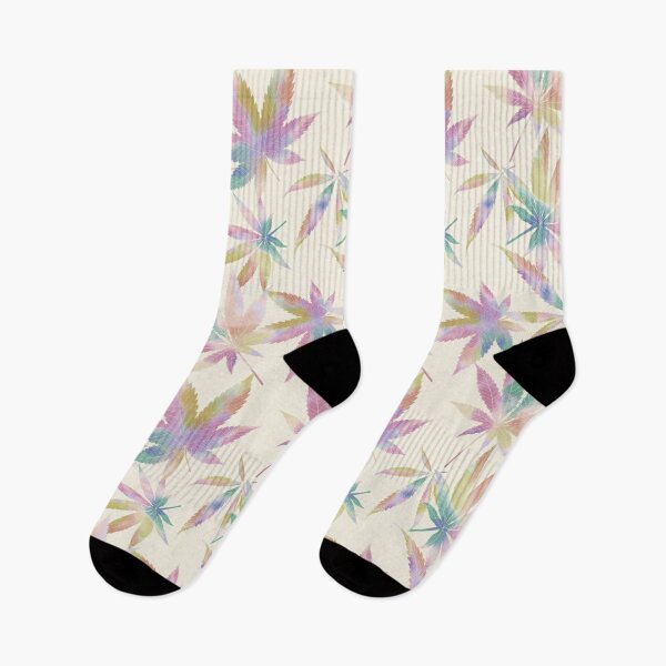 Artikelvorschau, Mary Jane Aquarell Marihuana Blätter auf Creme entworfen und verkauft von Jacqueline Maldonado.