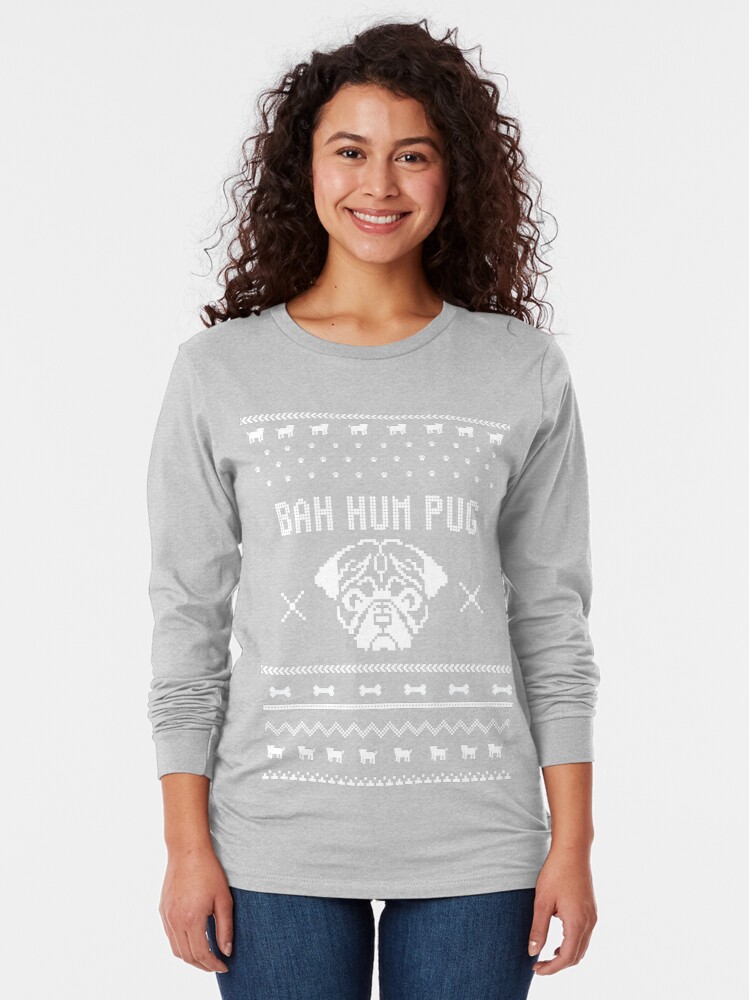 T-shirt manches longues 'Chemise pull | Bah Hum Pug' : autre vue