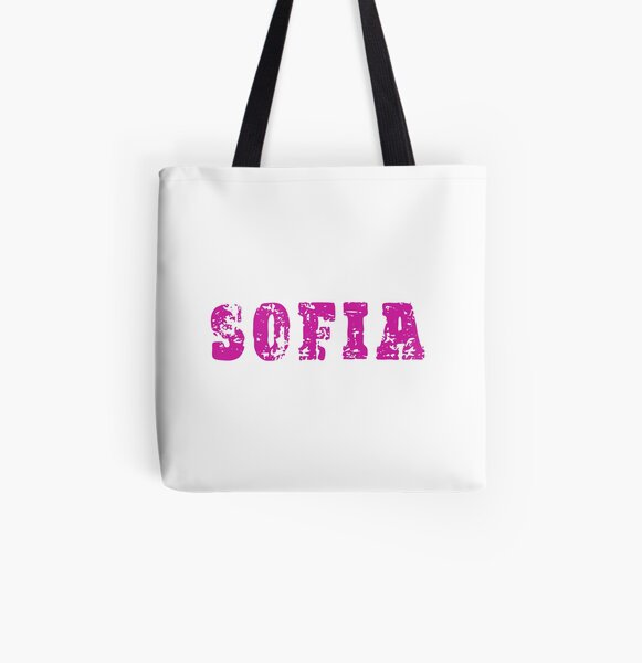 Nombre de sofia Bolsa estampada de tela