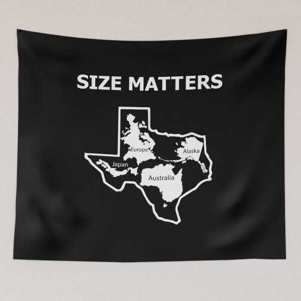 Item preview, Size matters, Map of Texas designed and sold by Born2tee.