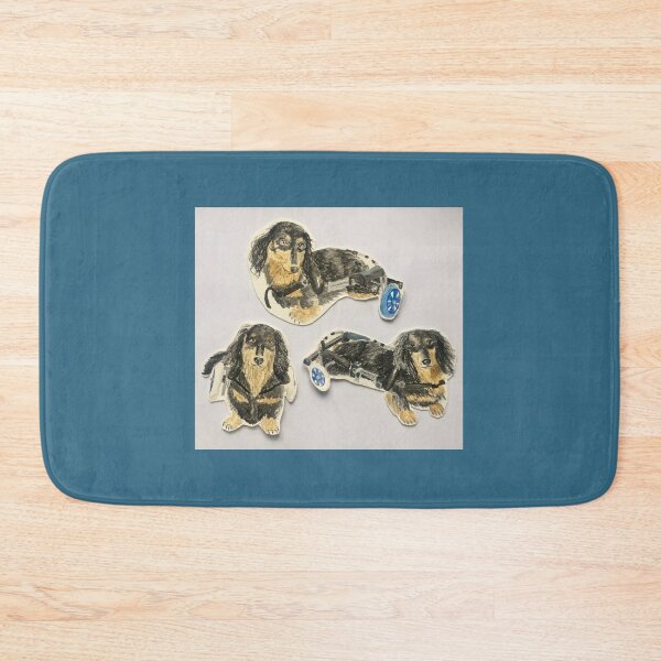 Item preview, Merry in his dachshund wheelchair  designed and sold by HollyAngharad1.