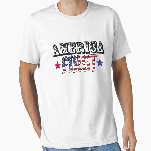 Item preview, America First Quote by D Trump - Trump 2020 designed and sold by OhmyShop.