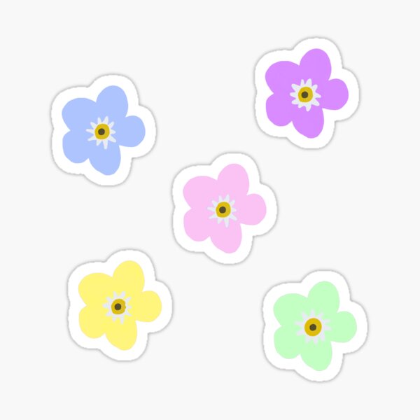 "Pastel Flowers Sticker Pack" Sticker for Sale by SkyStickers Redbubble
