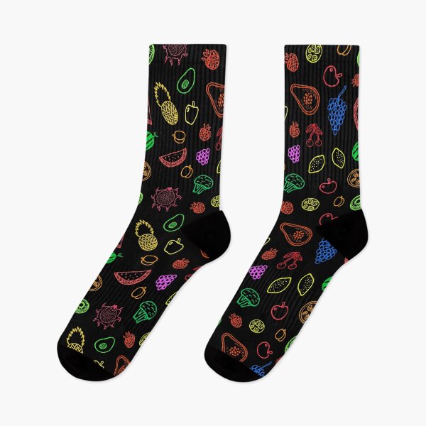Item preview, Vivid Neon Doodle Tropical Fruits designed and sold by Feslien Designs.