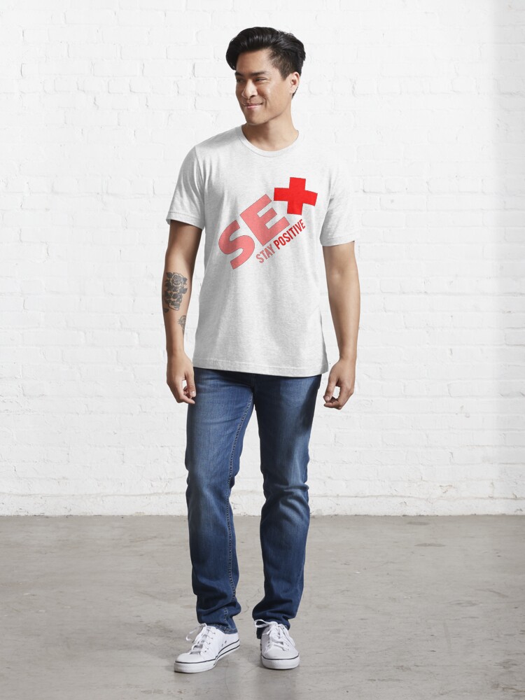 Alternate view of Sex + Stay Positive Essential T-Shirt