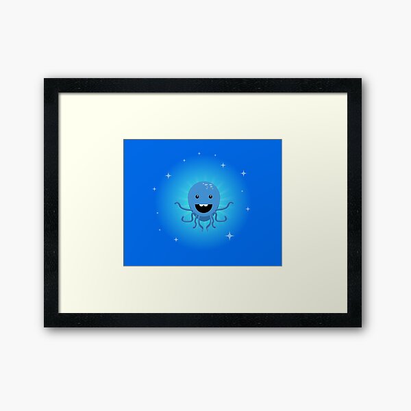 Starry Squid Framed Art Print