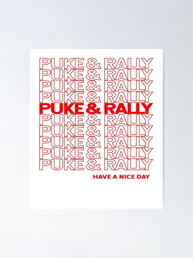 Aperçu 1 sur 3. Poster avec l'œuvre Puke & Rally créée et vendue par KoolMoDee.