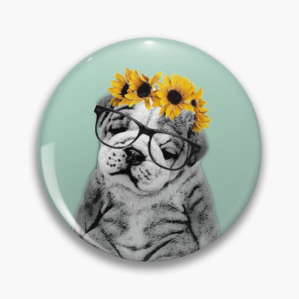 Item preview, Bulldog inglés con girasoles. designed and sold by yyrom445.