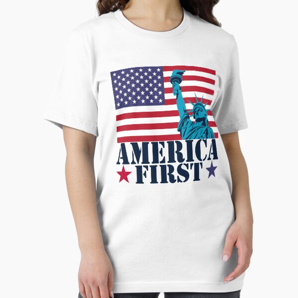 Item preview, America First Quote by D Trump - Trump 2020 designed and sold by OhmyShop.