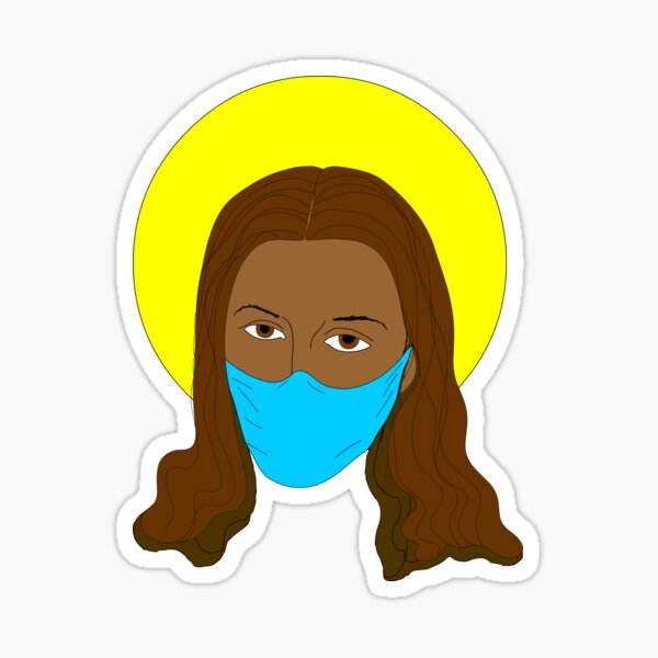 Masked Jesus Sticker