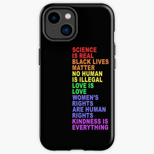 Distressed Science Is Real Black Lives Matter LGBT Pride iPhone Tough Case